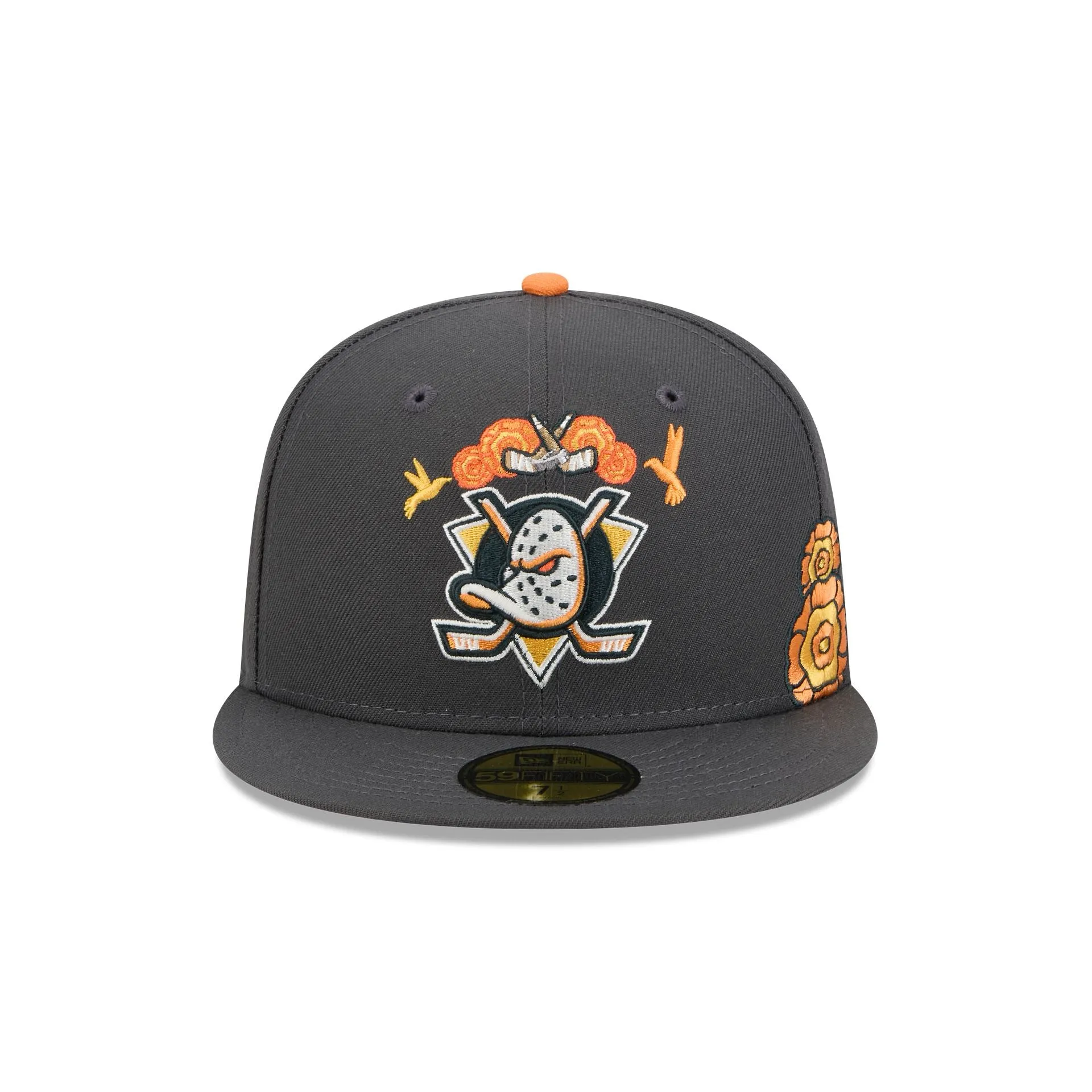 Anaheim Ducks Day of the Dead Graphite 59FIFTY Fitted Hat sold by New Era product image thumbnail 2
