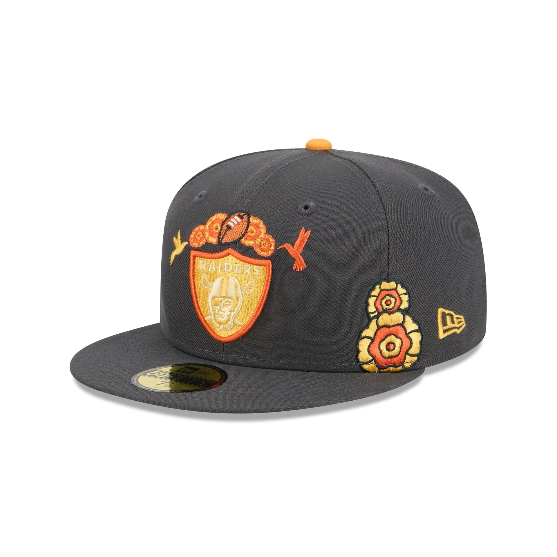 Las Vegas Raiders Day of the Dead Graphite 59FIFTY Fitted Hat sold by New Era product image thumbnail 3