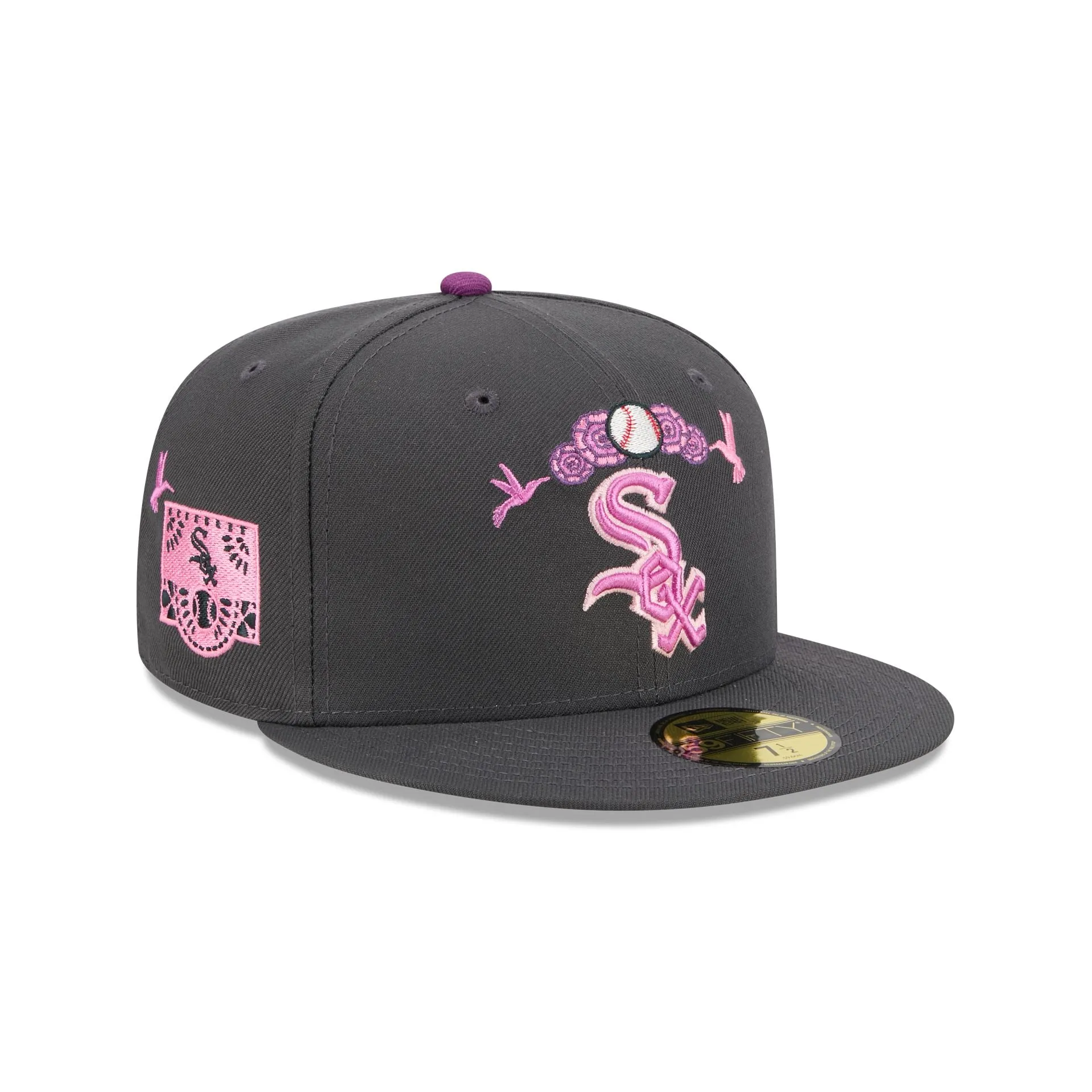 Chicago White Sox Day of the Dead Graphite 59FIFTY Fitted Hat sold by New Era