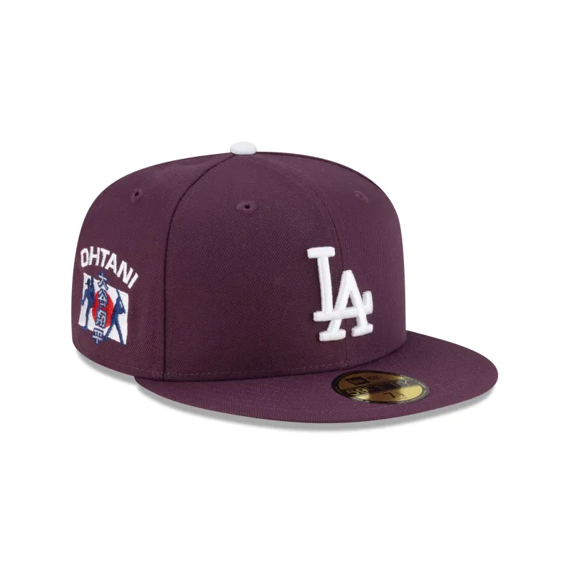 Los Angeles Dodgers Shohei Ohtani Plum 59FIFTY Fitted Hat sold by New Era