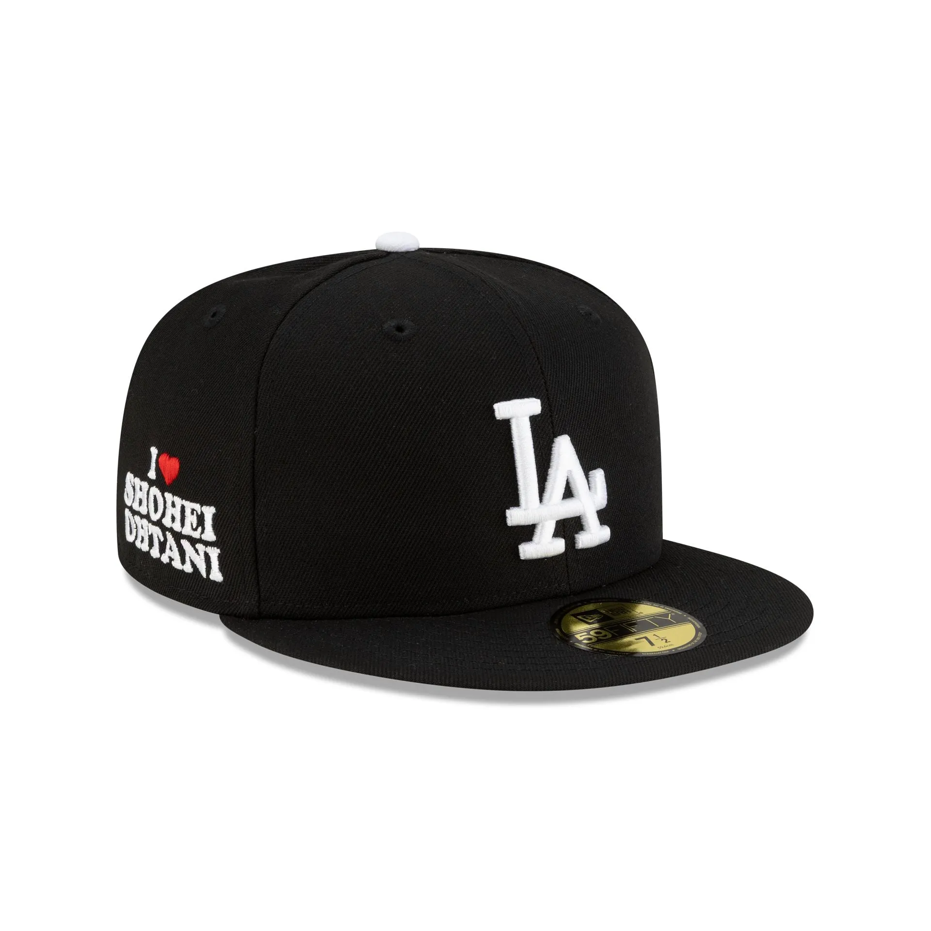 Los Angeles Dodgers Shohei Ohtani Black 59FIFTY Fitted Hat sold by New Era