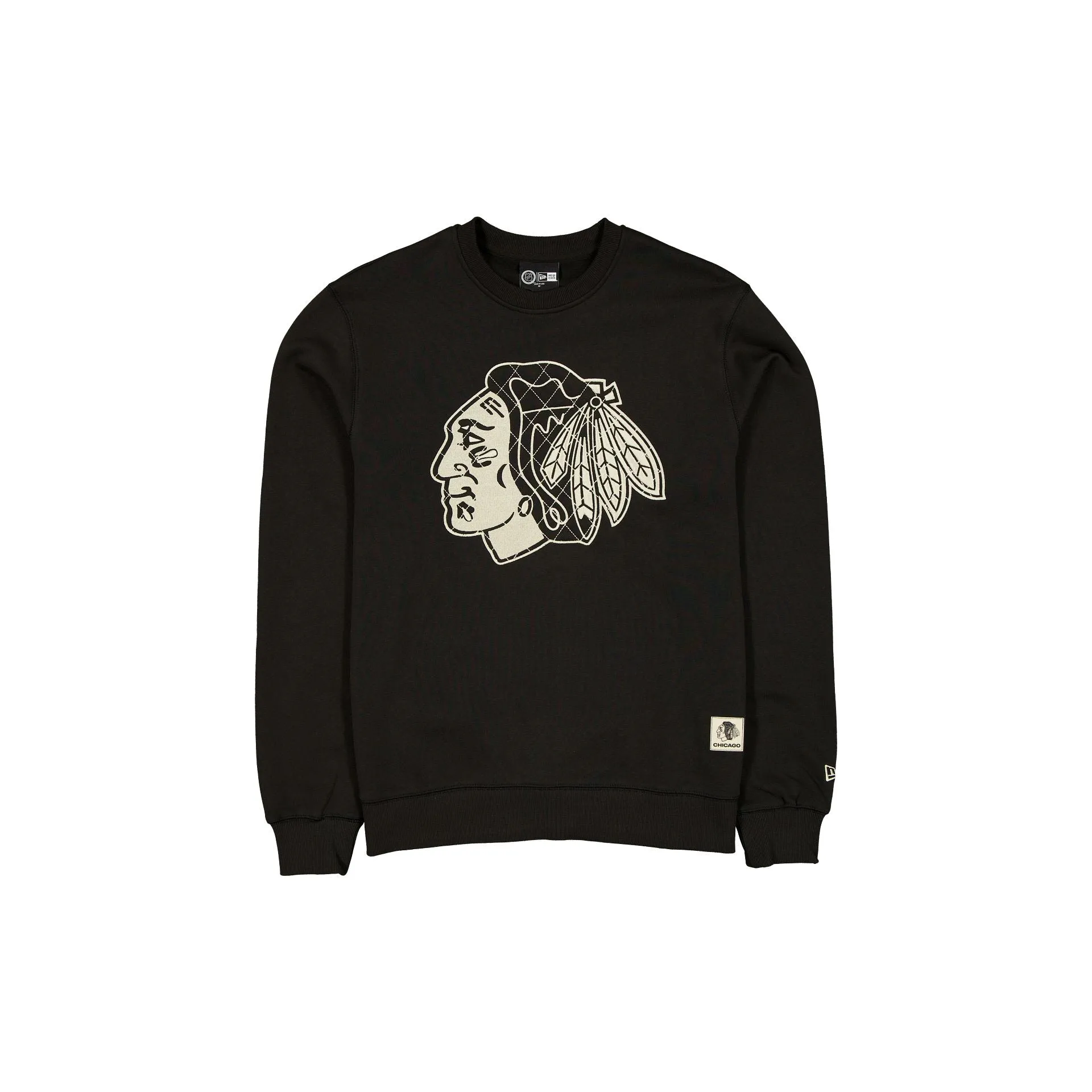 Chicago Blackhawks Quilted Crewneck sold by New Era