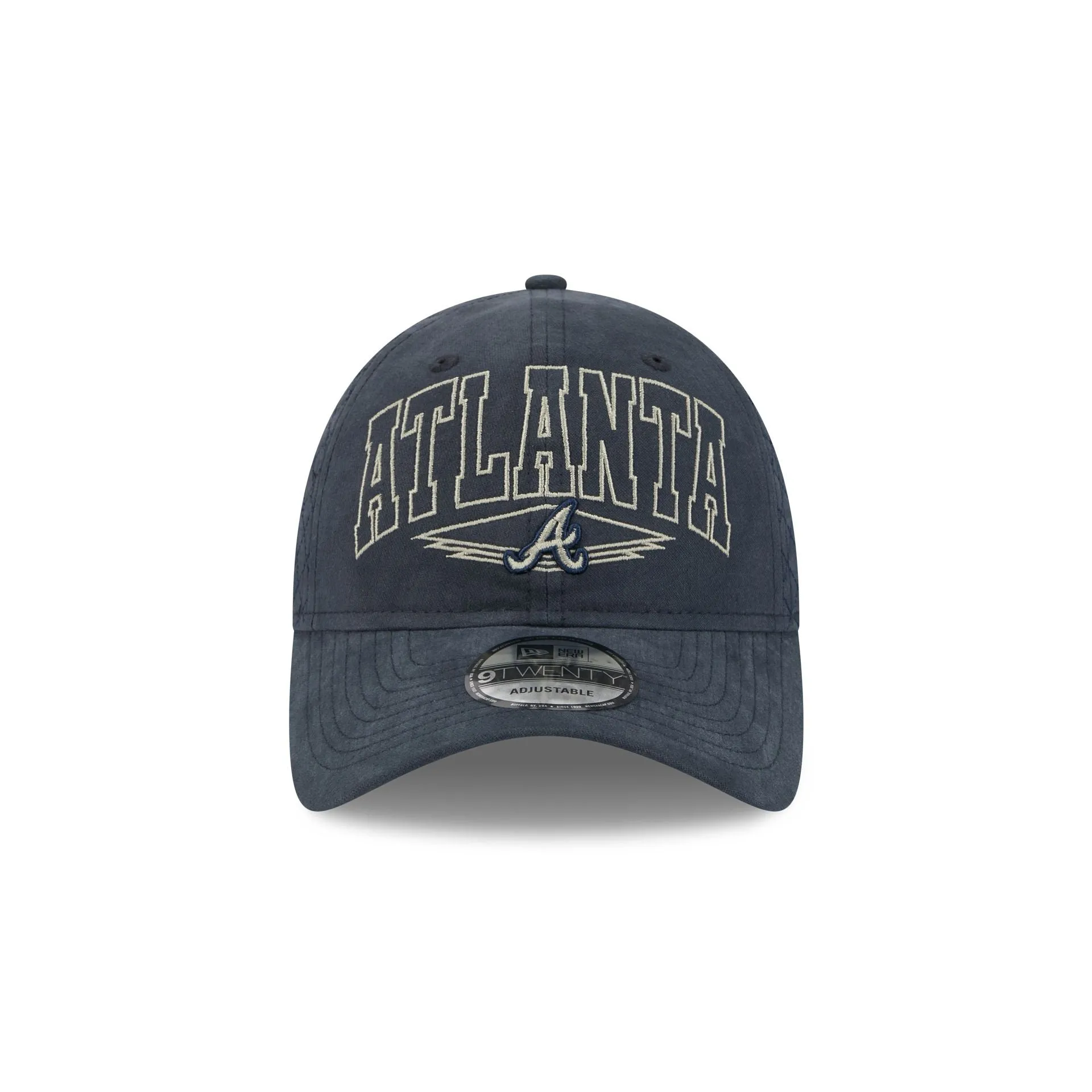 Atlanta Braves Quilted Wordmark 9TWENTY Adjustable Hat sold by New Era product image thumbnail 2