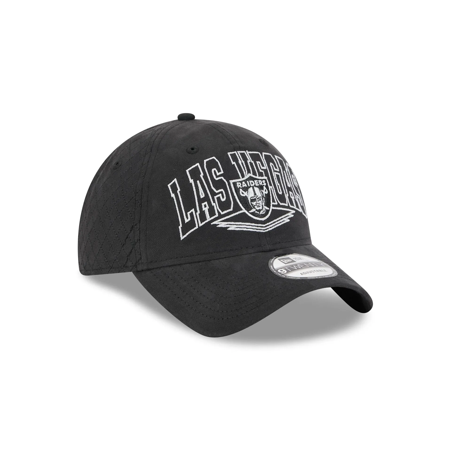 Las Vegas Raiders Quilted Wordmark 9TWENTY Adjustable Hat sold by New Era product image thumbnail 3