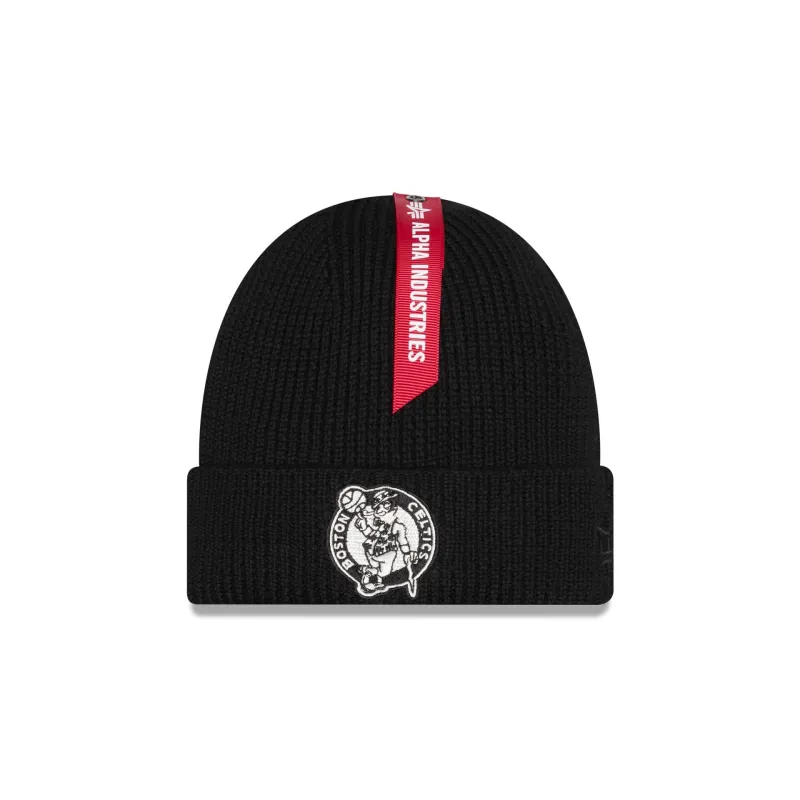 Alpha Industries x Boston Celtics Black Cuff Knit Hat sold by New Era