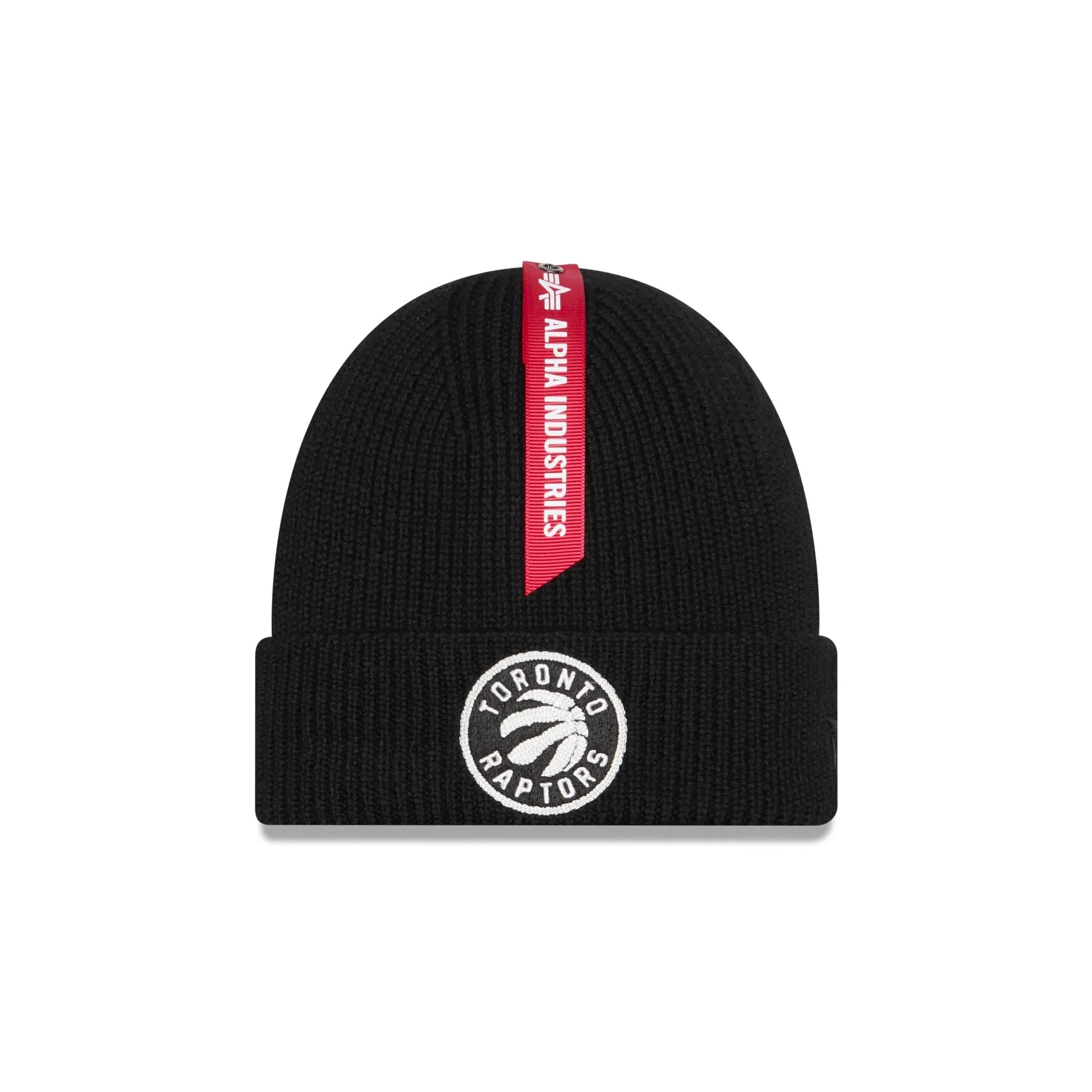 Alpha Industries x Toronto Raptors Black Cuff Knit Hat sold by New Era