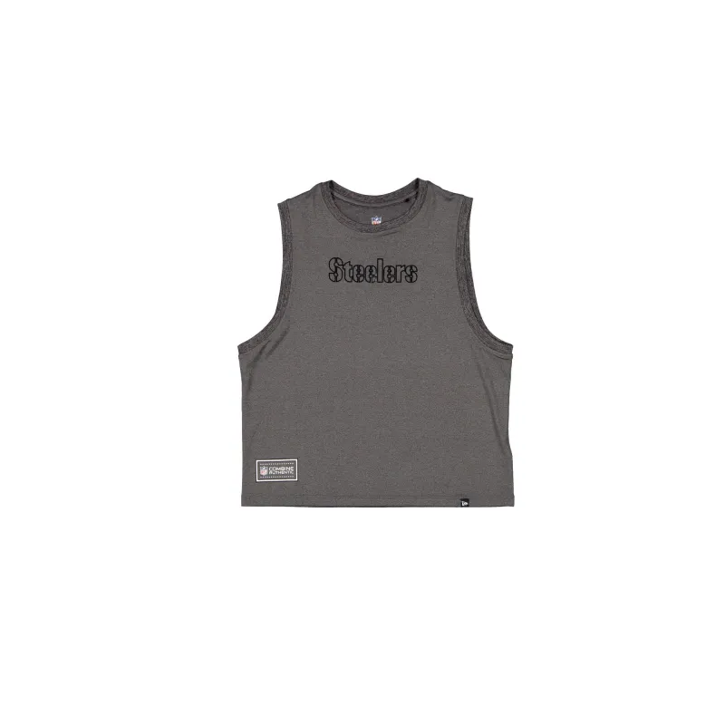 Pittsburgh Steelers 2025 Functional Fandom Gray Women's Tank Top sold by New Era