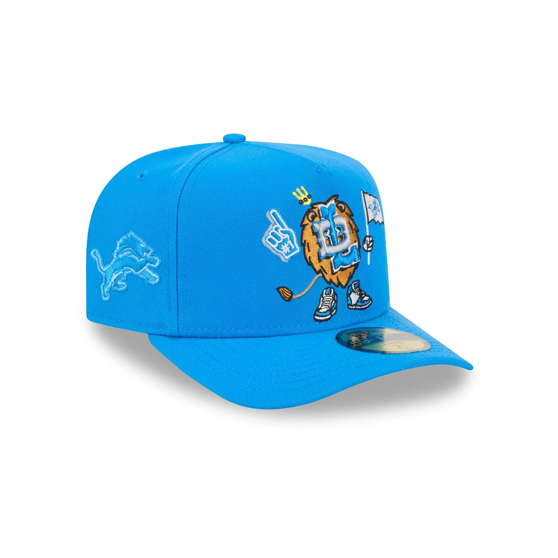 Detroit Lions Cartoon 59FIFTY A-Frame Fitted Hat sold by New Era