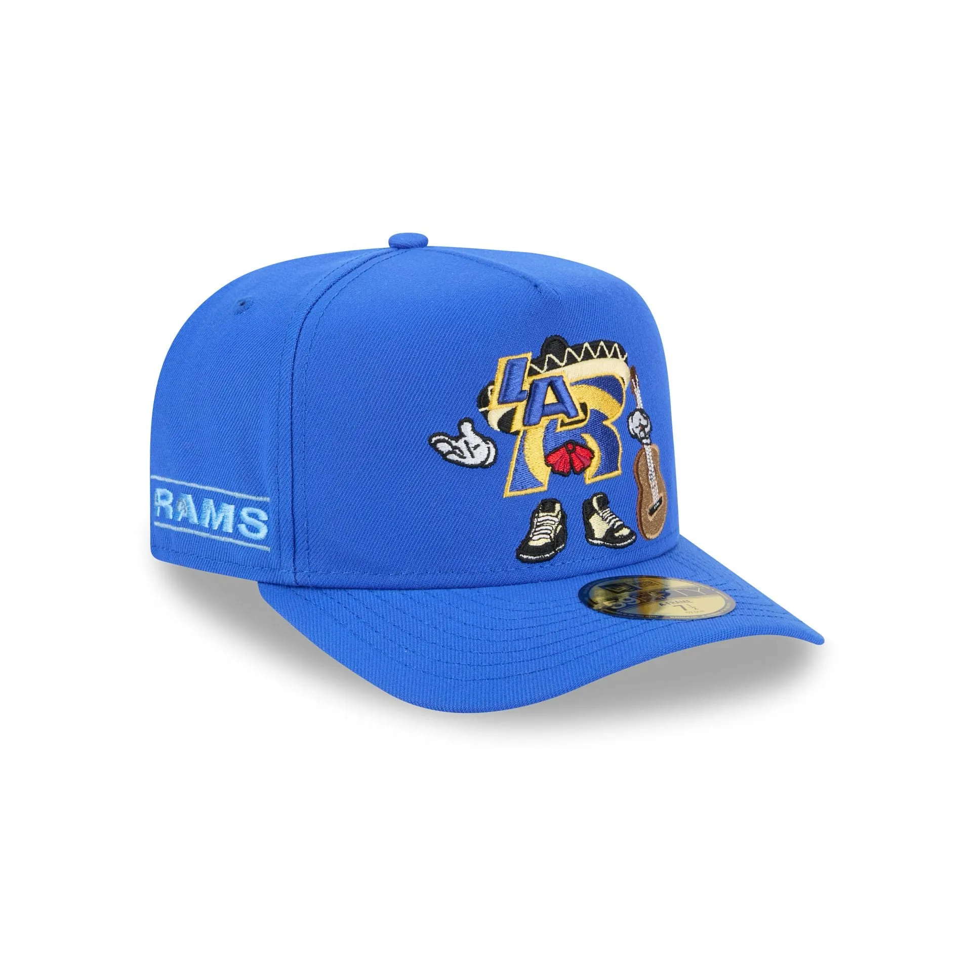 Los Angeles Rams Cartoon 59FIFTY A-Frame Fitted Hat sold by New Era