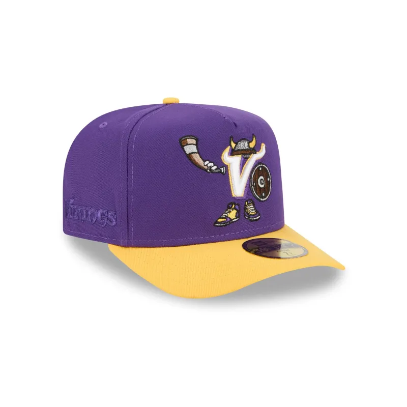 Minnesota Vikings Cartoon 59FIFTY A-Frame Fitted Hat made by New Era