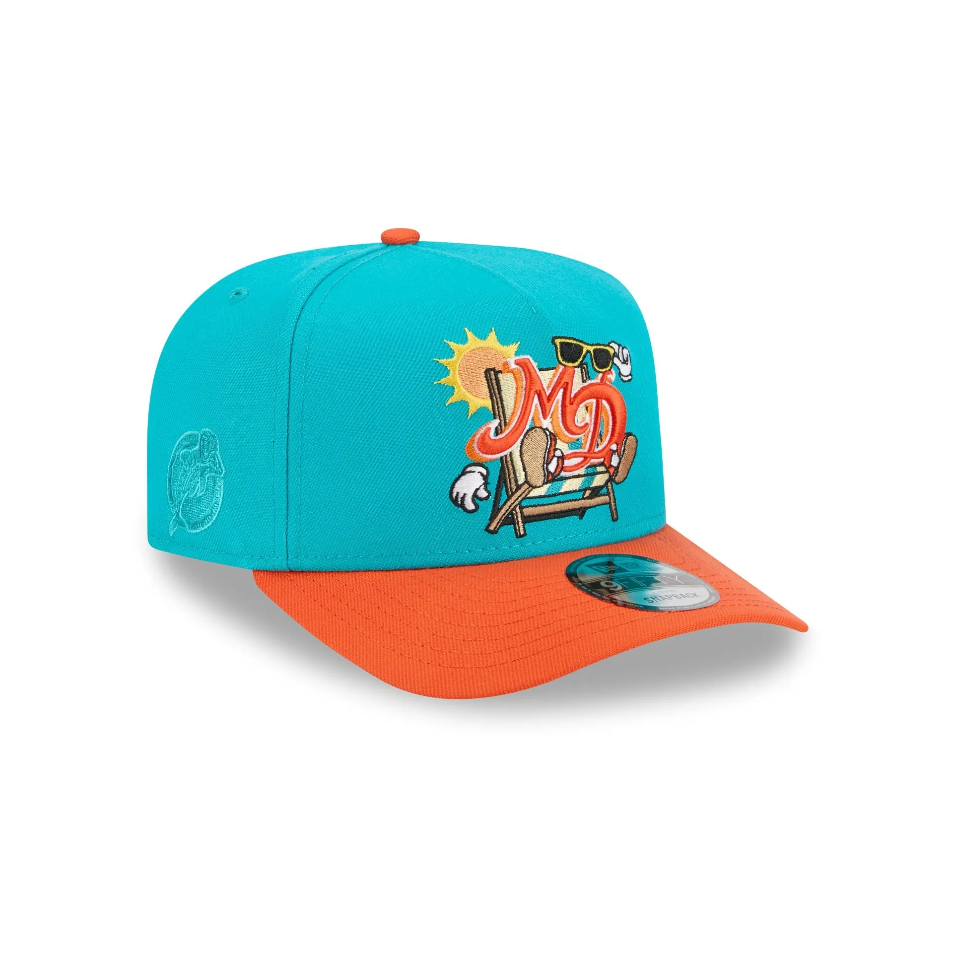 Miami Dolphins Cartoon 9FIFTY A-Frame Snapback Hat sold by New Era