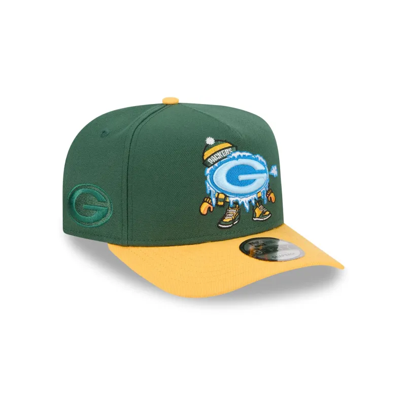 Green Bay Packers Cartoon 9FIFTY A-Frame Snapback Hat sold by New Era