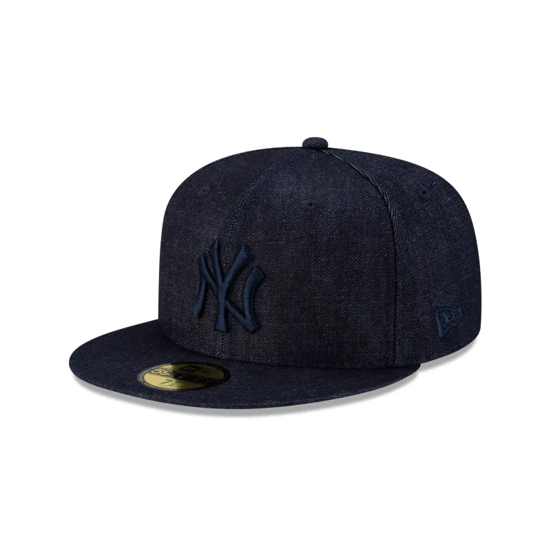 New York Yankees Navy Denim 59FIFTY Fitted Hat sold by New Era