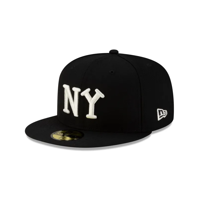 New York Black Yankees Black 59FIFTY Fitted Hat sold by New Era