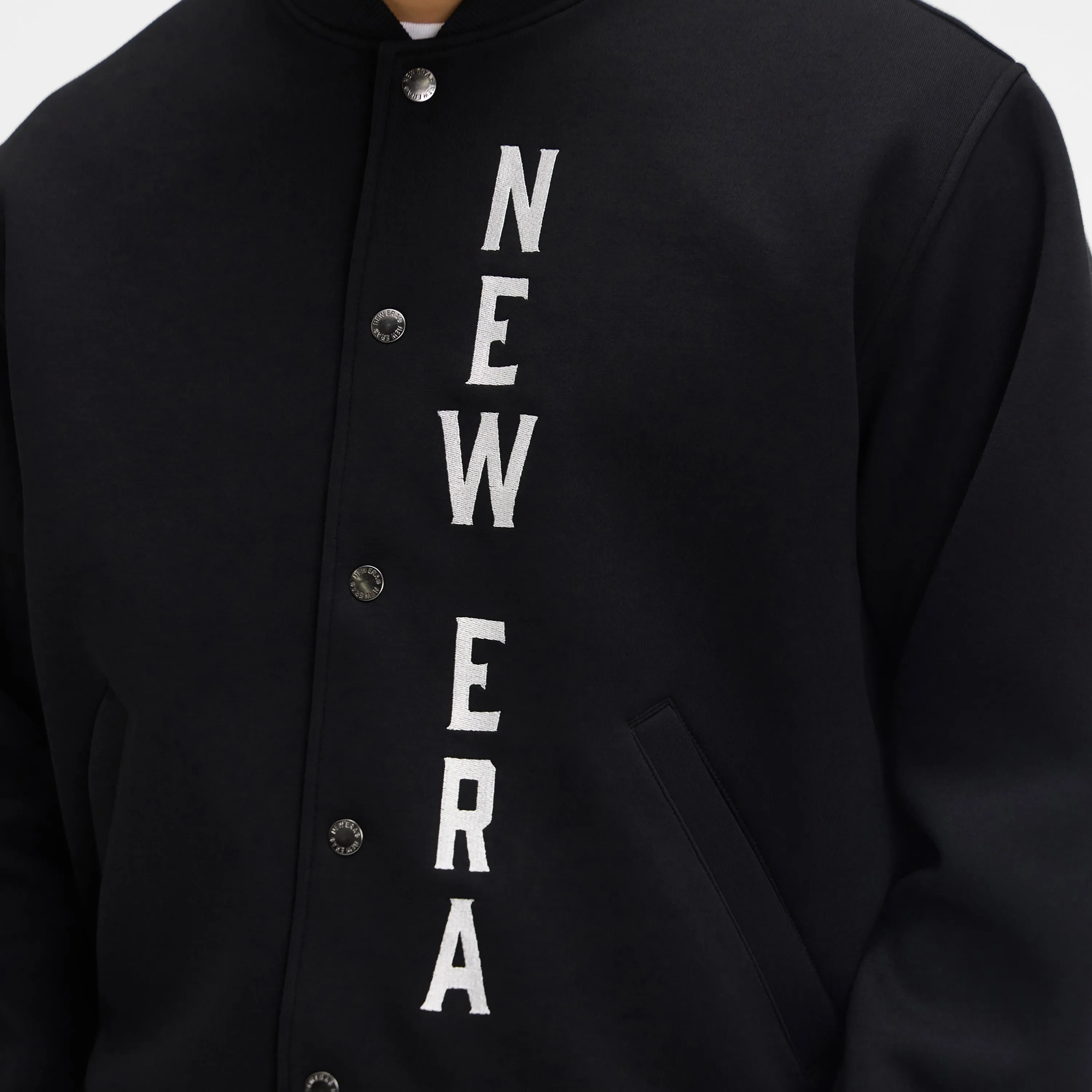 New Era Cap Tech Sweat Black Varsity Jacket sold by New Era product image thumbnail 4