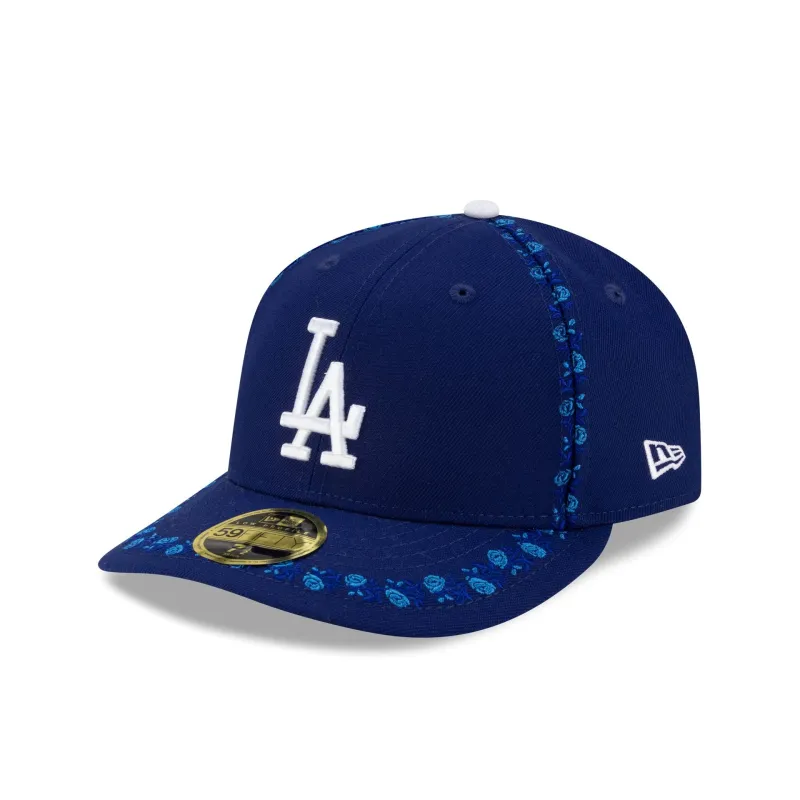 Los Angeles Dodgers Rose Emblem Low Profile 59FIFTY Fitted Hat sold by New Era