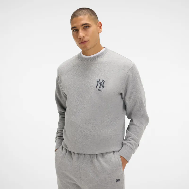 New York Yankees Relaxed Heather Gray Crewneck sold by New Era