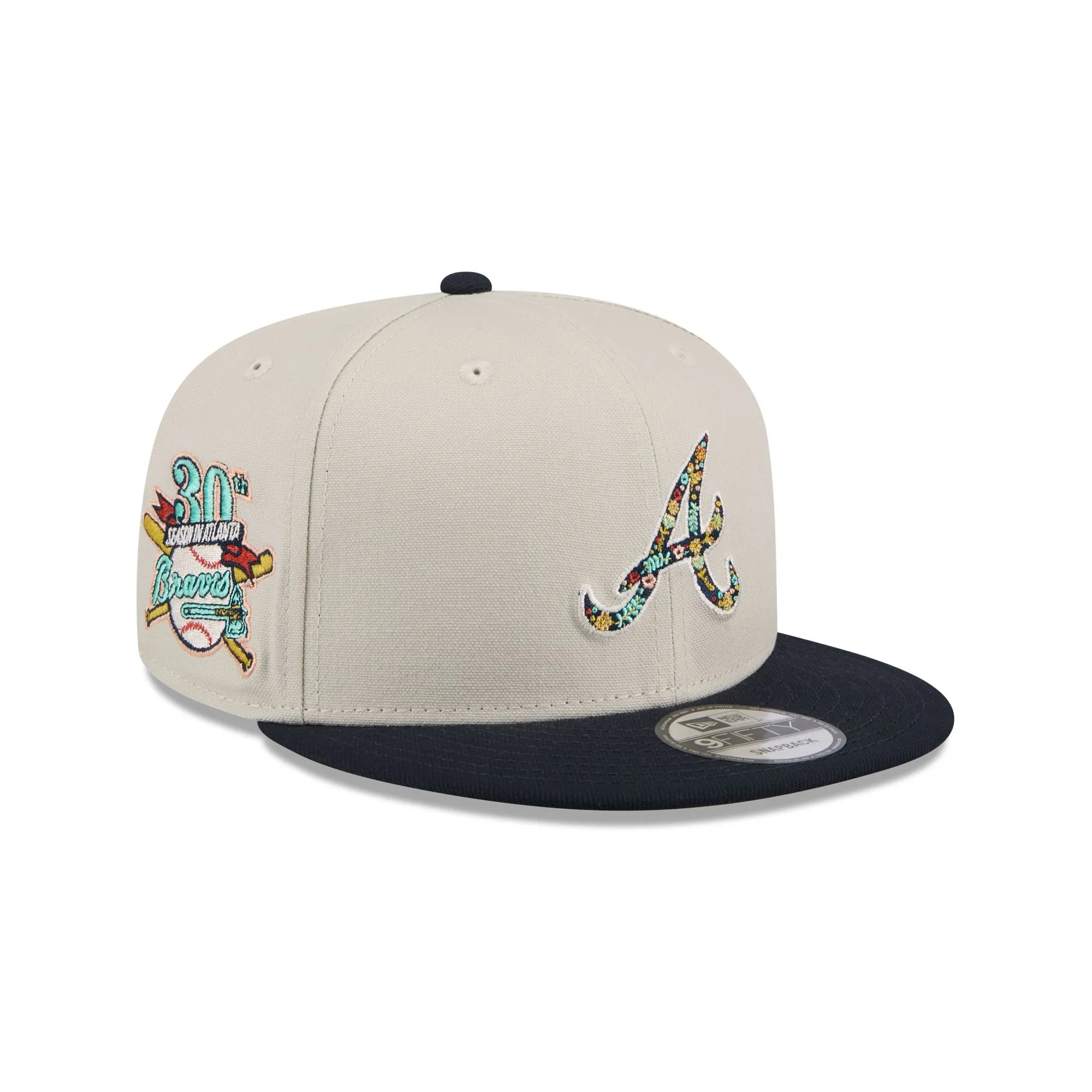 Atlanta Braves Floral Fill 9FIFTY Snapback Hat sold by New Era
