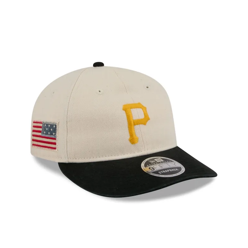Pittsburgh Pirates Three Looms Americana Herringbone Retro Crown 9FIFTY Adjustable Hat sold by New Era