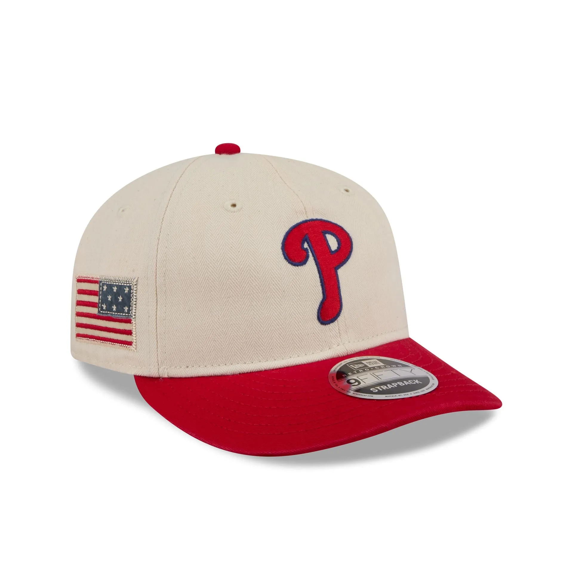 Philadelphia Phillies Three Looms Americana Herringbone Retro Crown 9FIFTY Adjustable Hat sold by New Era