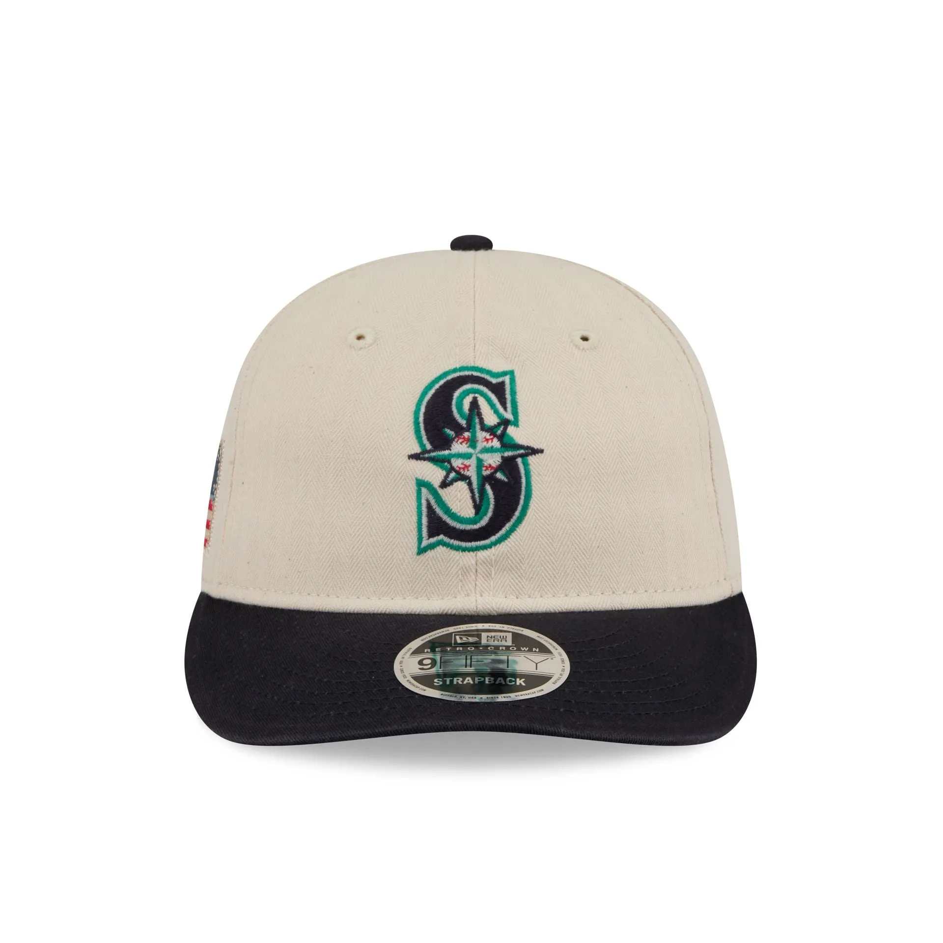 Seattle Mariners Three Looms Americana Herringbone Retro Crown 9FIFTY Adjustable Hat sold by New Era product image thumbnail 2