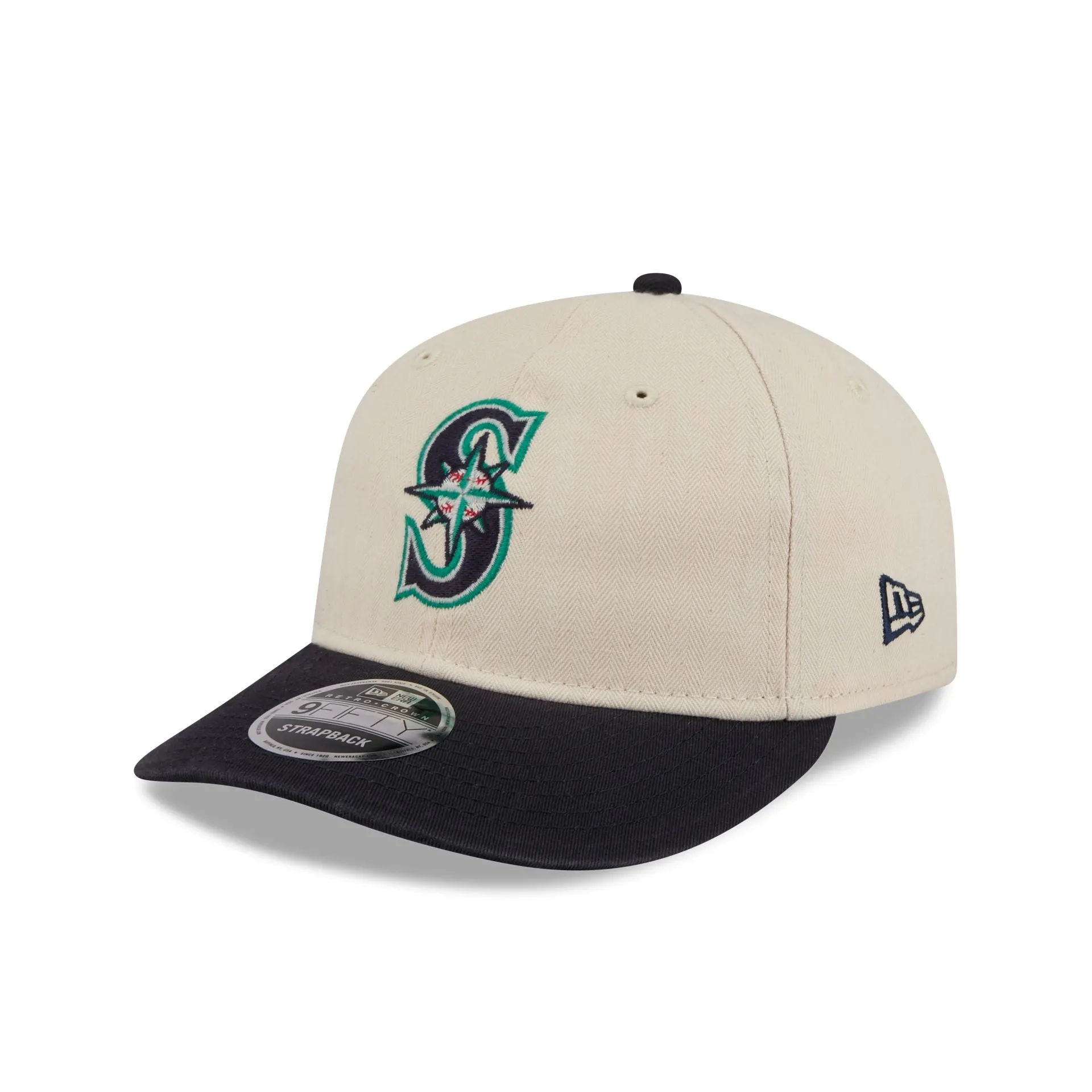 Seattle Mariners Three Looms Americana Herringbone Retro Crown 9FIFTY Adjustable Hat sold by New Era product image thumbnail 3