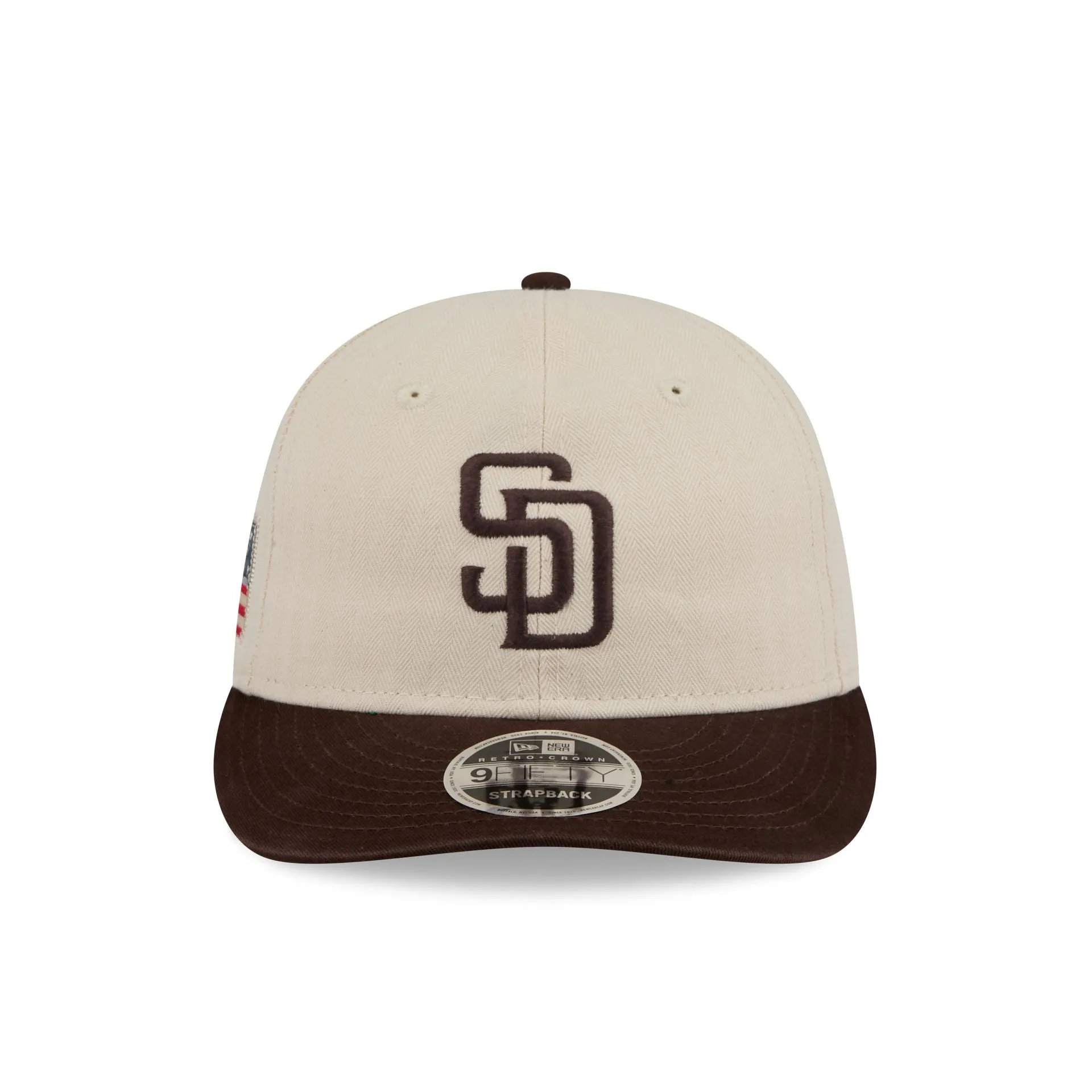 San Diego Padres Three Looms Americana Herringbone Retro Crown 9FIFTY Adjustable Hat sold by New Era product image thumbnail 2