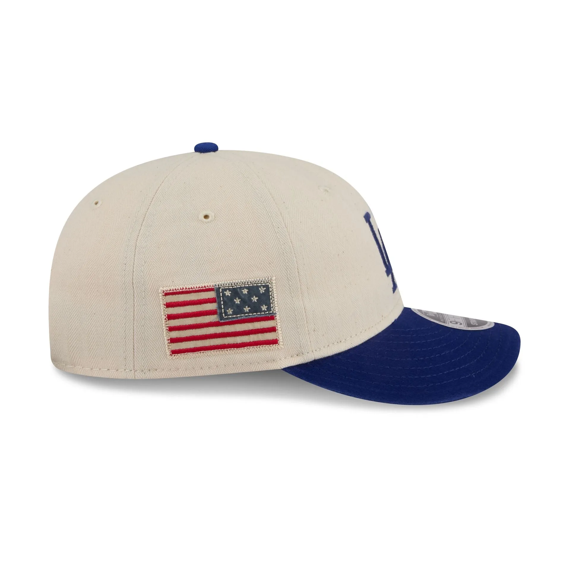 Los Angeles Dodgers Three Looms Americana Herringbone Retro Crown 9FIFTY Adjustable Hat sold by New Era product image thumbnail 4
