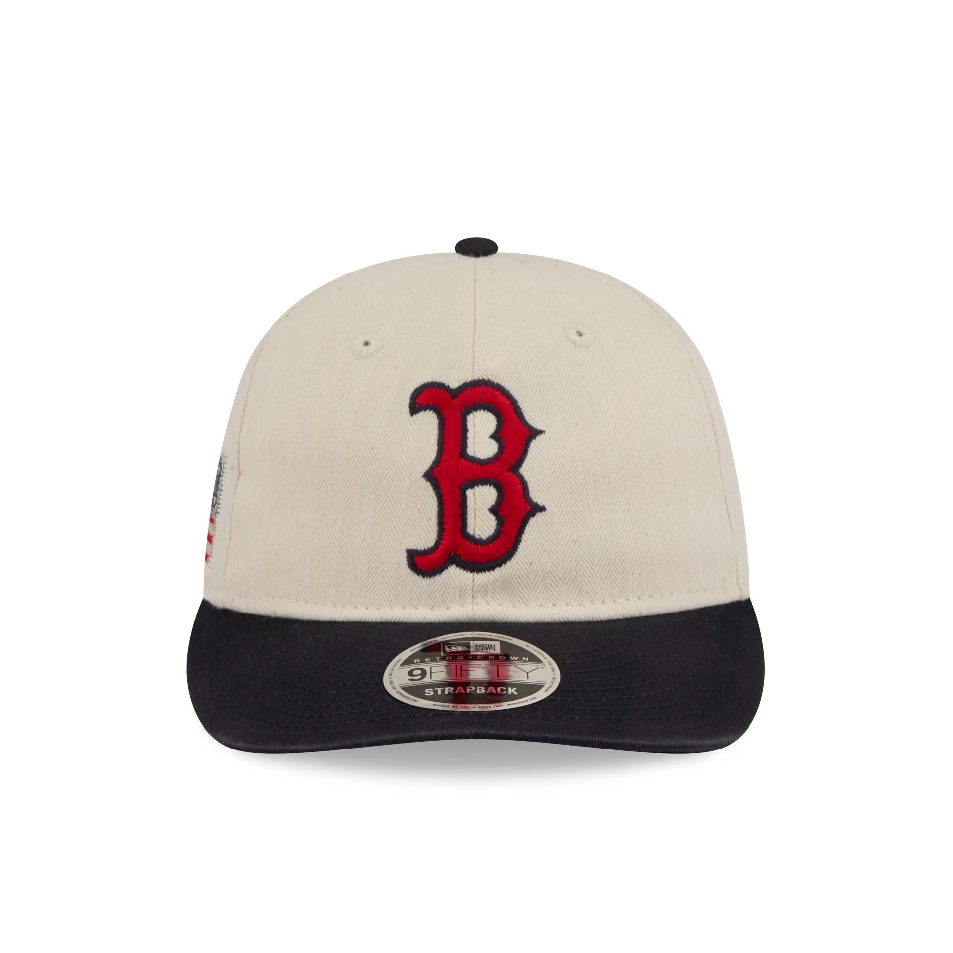 Boston Red Sox Three Looms Americana Herringbone Retro Crown 9FIFTY Adjustable Hat sold by New Era product image thumbnail 2