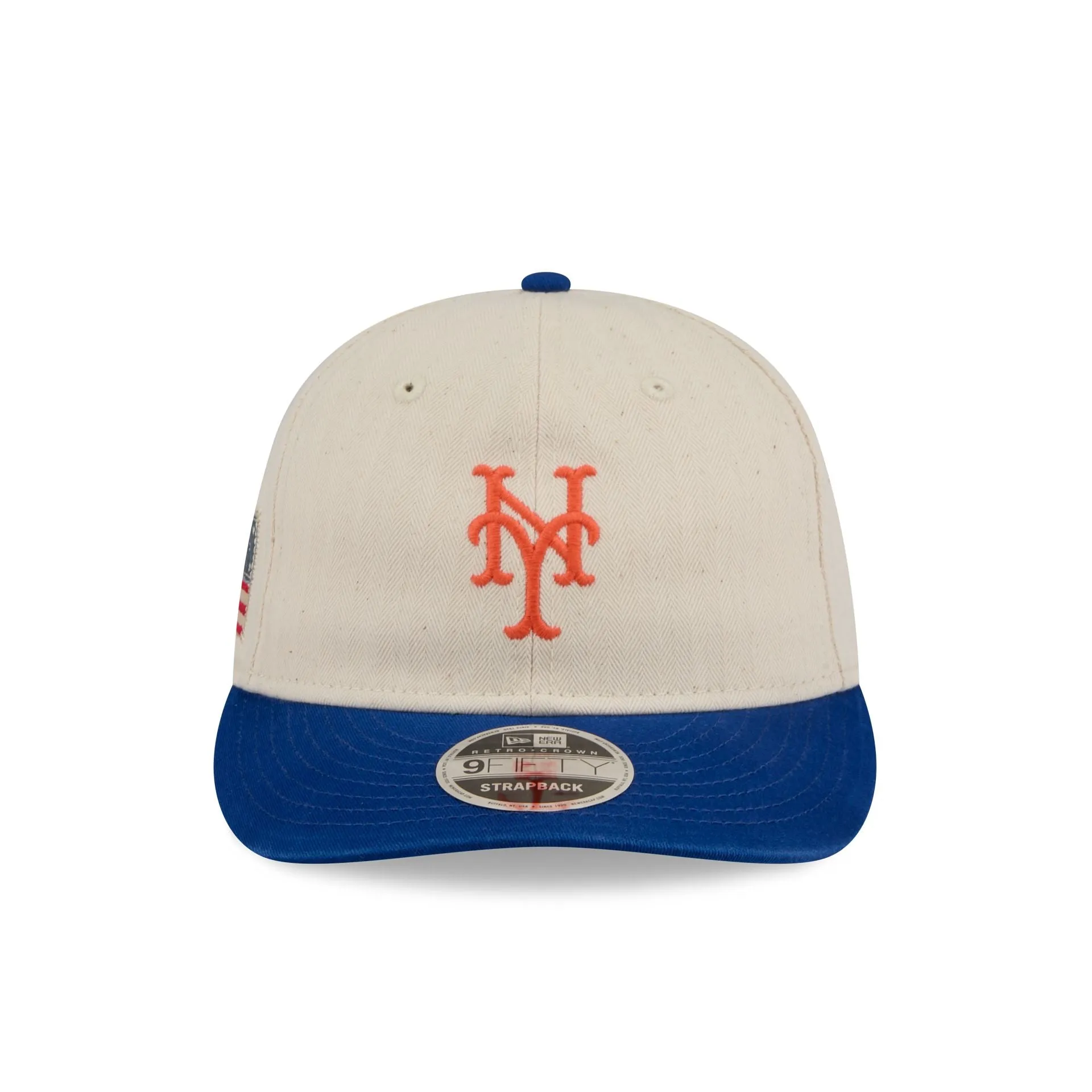 New York Mets Three Looms Americana Herringbone Retro Crown 9FIFTY Adjustable Hat sold by New Era product image thumbnail 2