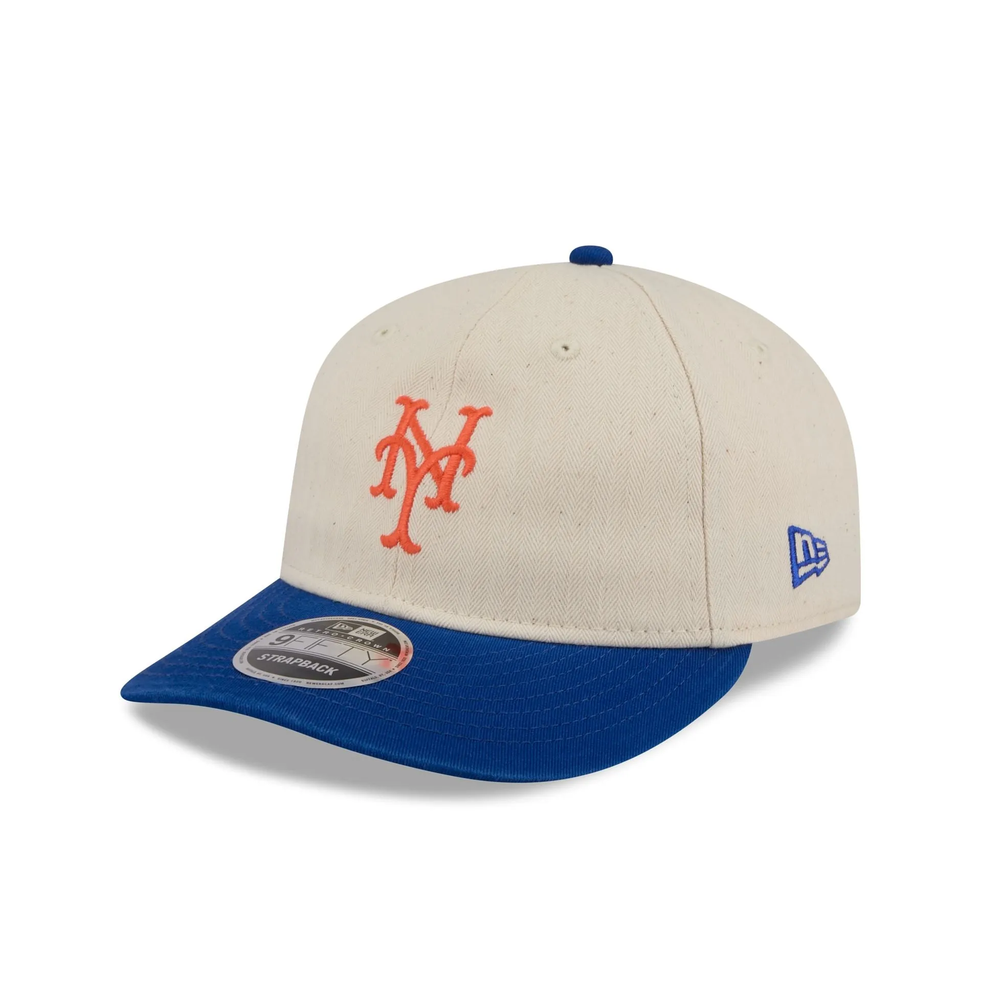 New York Mets Three Looms Americana Herringbone Retro Crown 9FIFTY Adjustable Hat sold by New Era product image thumbnail 3