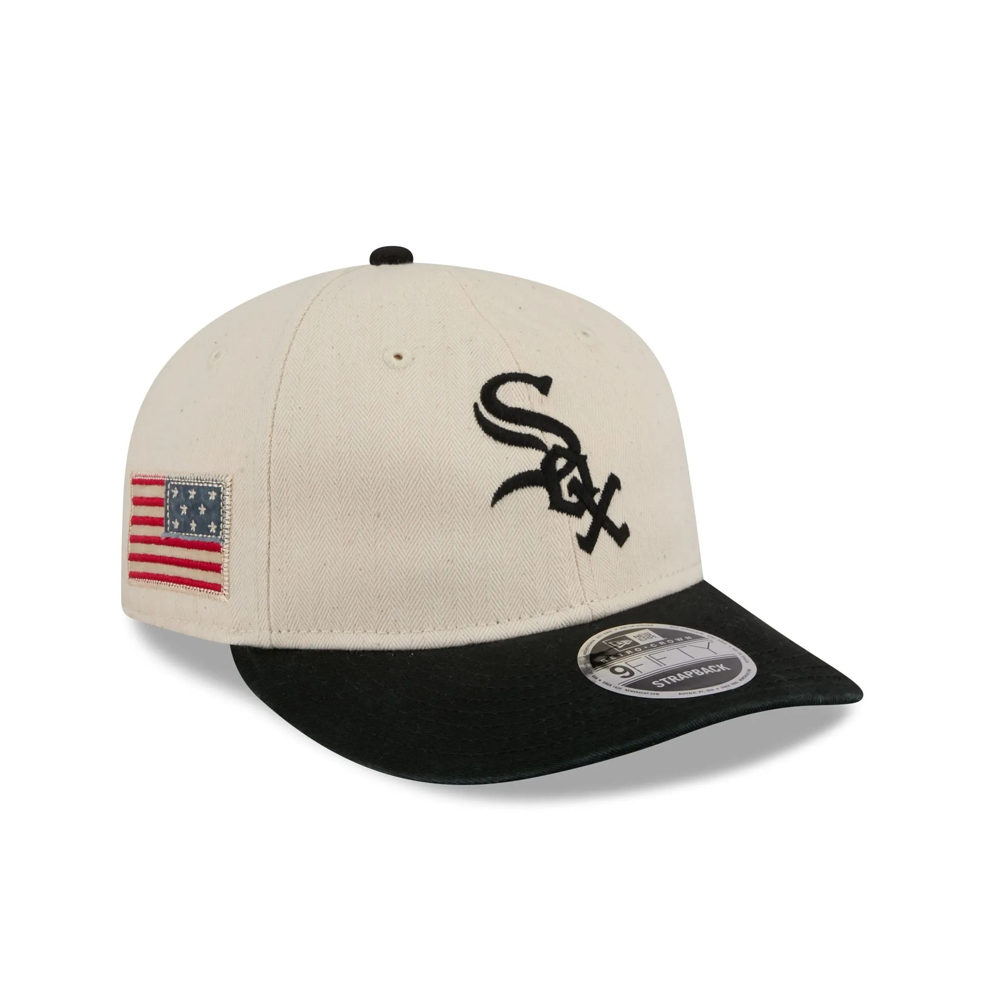 Chicago White Sox Three Looms Americana Herringbone Retro Crown 9FIFTY Adjustable Hat sold by New Era