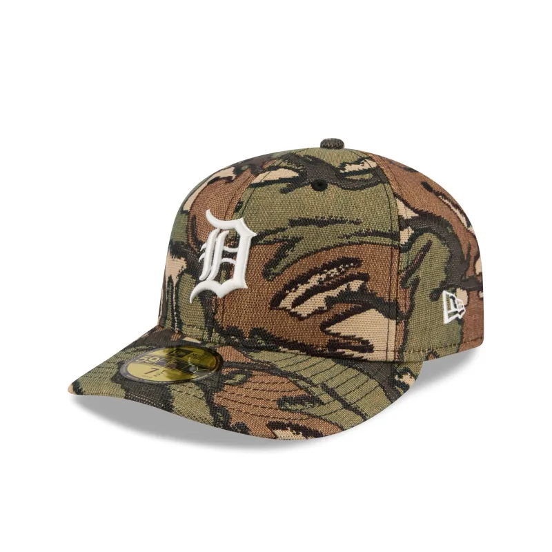 Detroit Tigers Three Looms Jacquard Camo 59FIFTY Fitted Hat sold by New Era