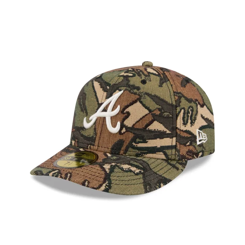 Atlanta Braves Three Looms Jacquard Camo 59FIFTY Fitted Hat sold by New Era