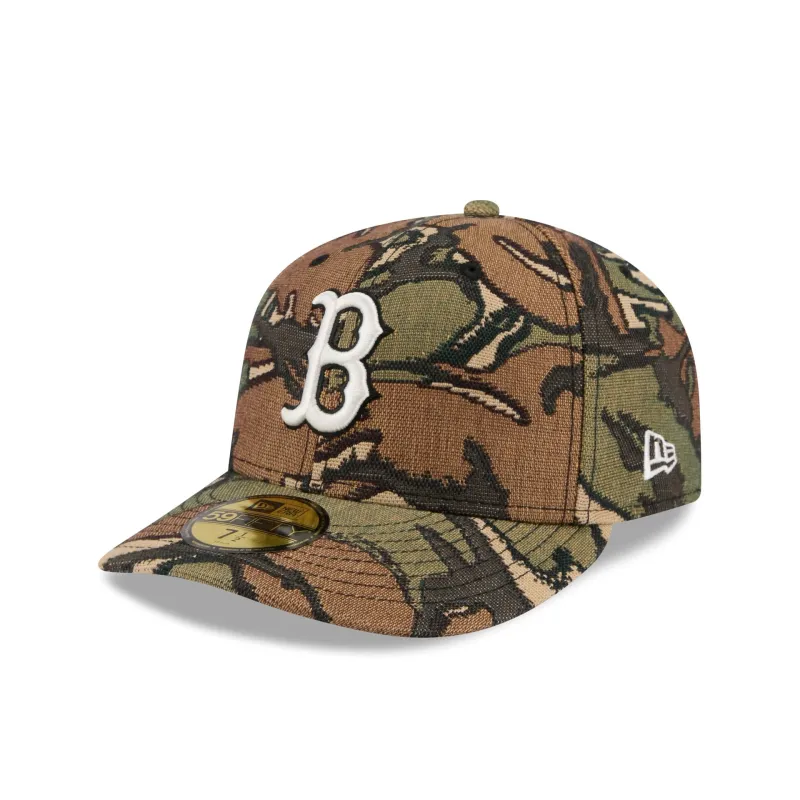 Boston Red Sox Three Looms Jacquard Camo 59FIFTY Fitted Hat sold by New Era