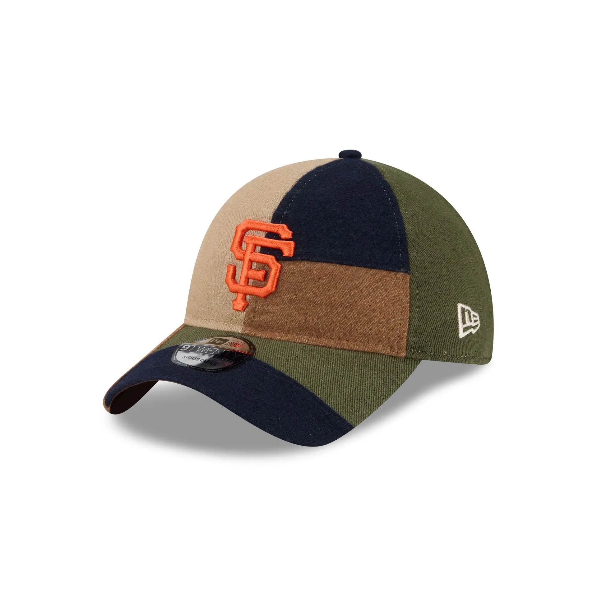 San Francisco Giants Three Looms Cotton Twill Patchwork 9TWENTY Adjustable Hat sold by New Era
