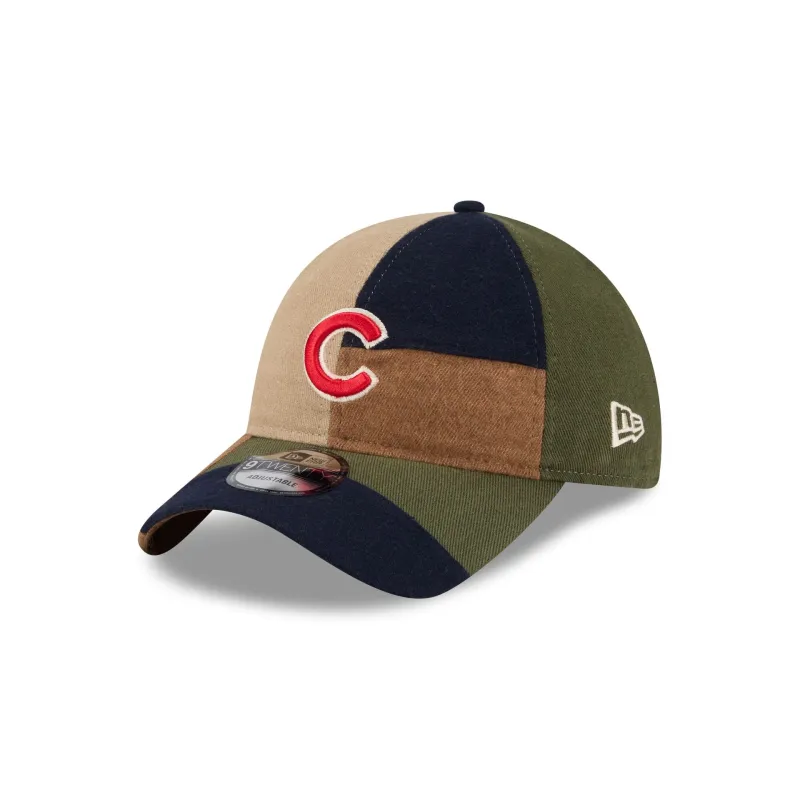 Chicago Cubs Three Looms Cotton Twill Patchwork 9TWENTY Adjustable Hat sold by New Era