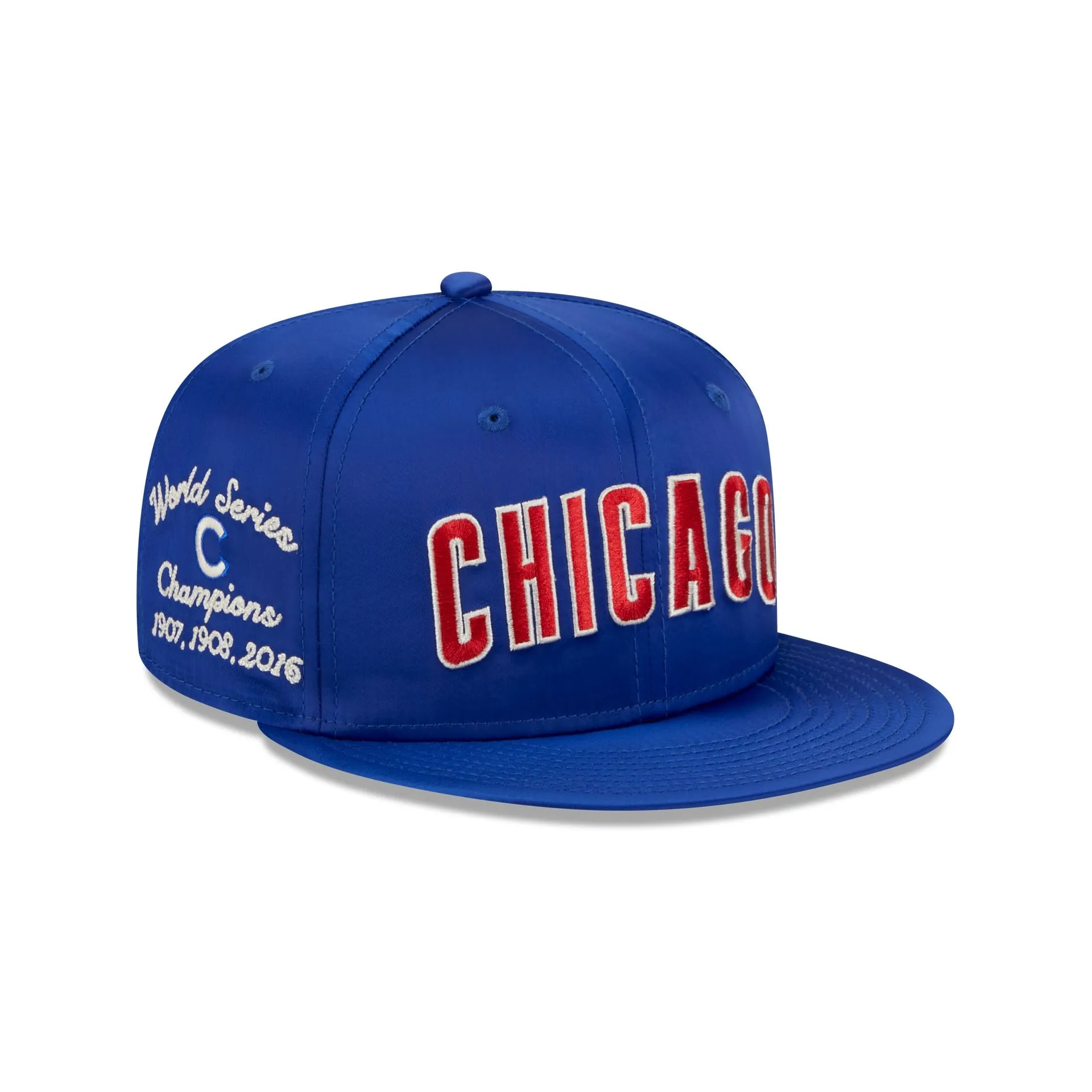 Chicago Cubs Satin Script 9FIFTY Snapback Hat sold by New Era