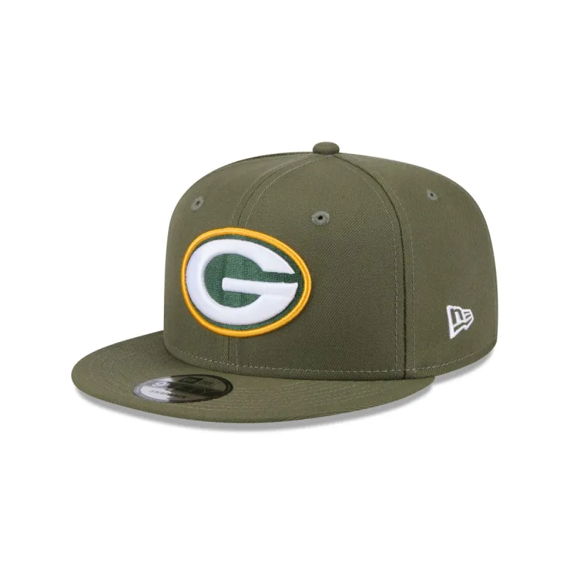 Green Bay Packers Olive 9FIFTY Snapback Hat sold by New Era
