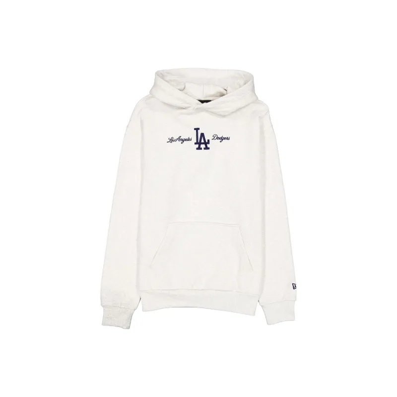 Los Angeles Dodgers Script Heather Gray Hoodie sold by New Era