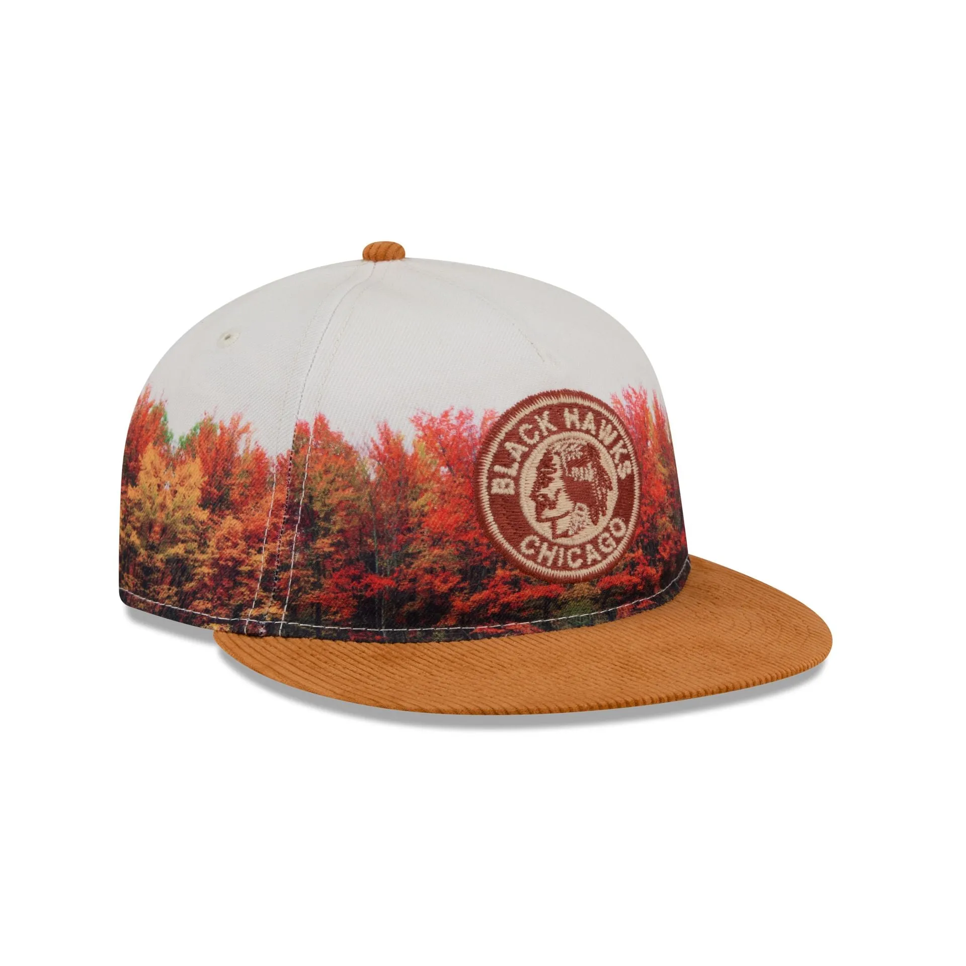 Chicago Blackhawks Fall Forest Retro Crown 9FIFTY Adjustable Hat sold by New Era product image thumbnail 3