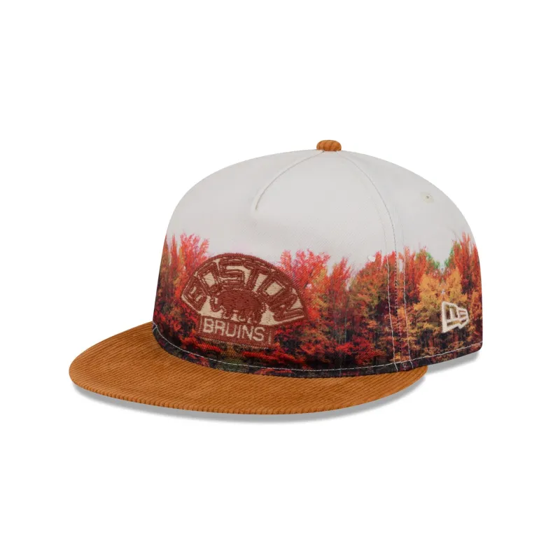 Boston Bruins Fall Forest Retro Crown 9FIFTY Adjustable Hat made by New Era