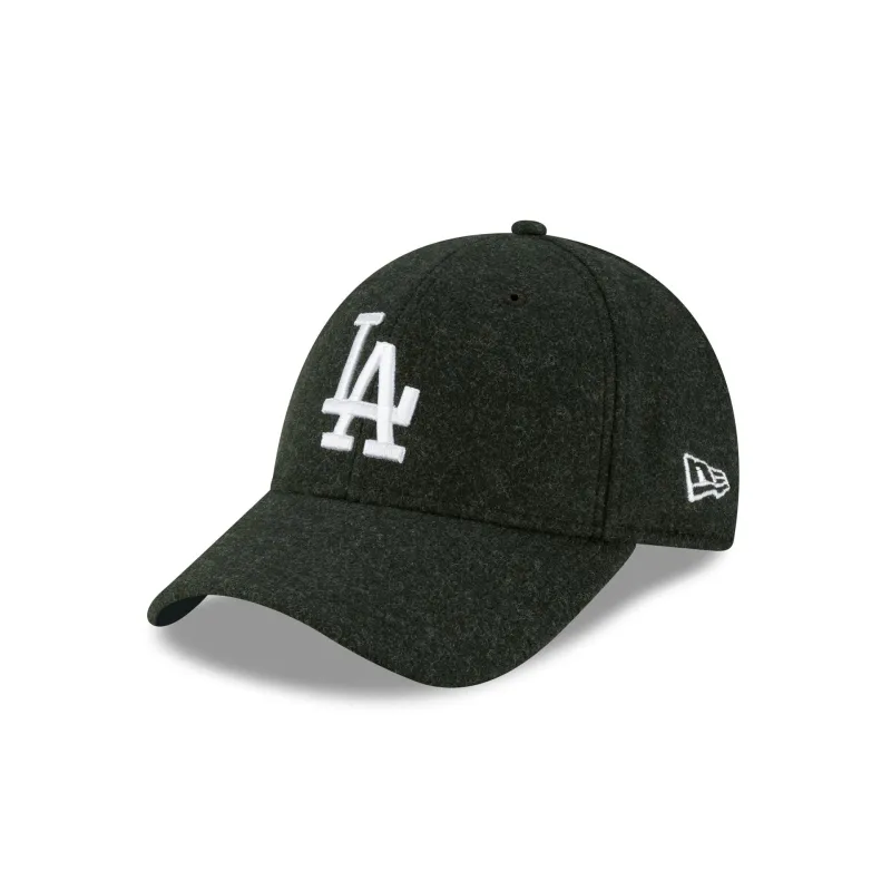 Los Angeles Dodgers Melton Wool Dark Green 9FORTY Snapback Hat sold by New Era