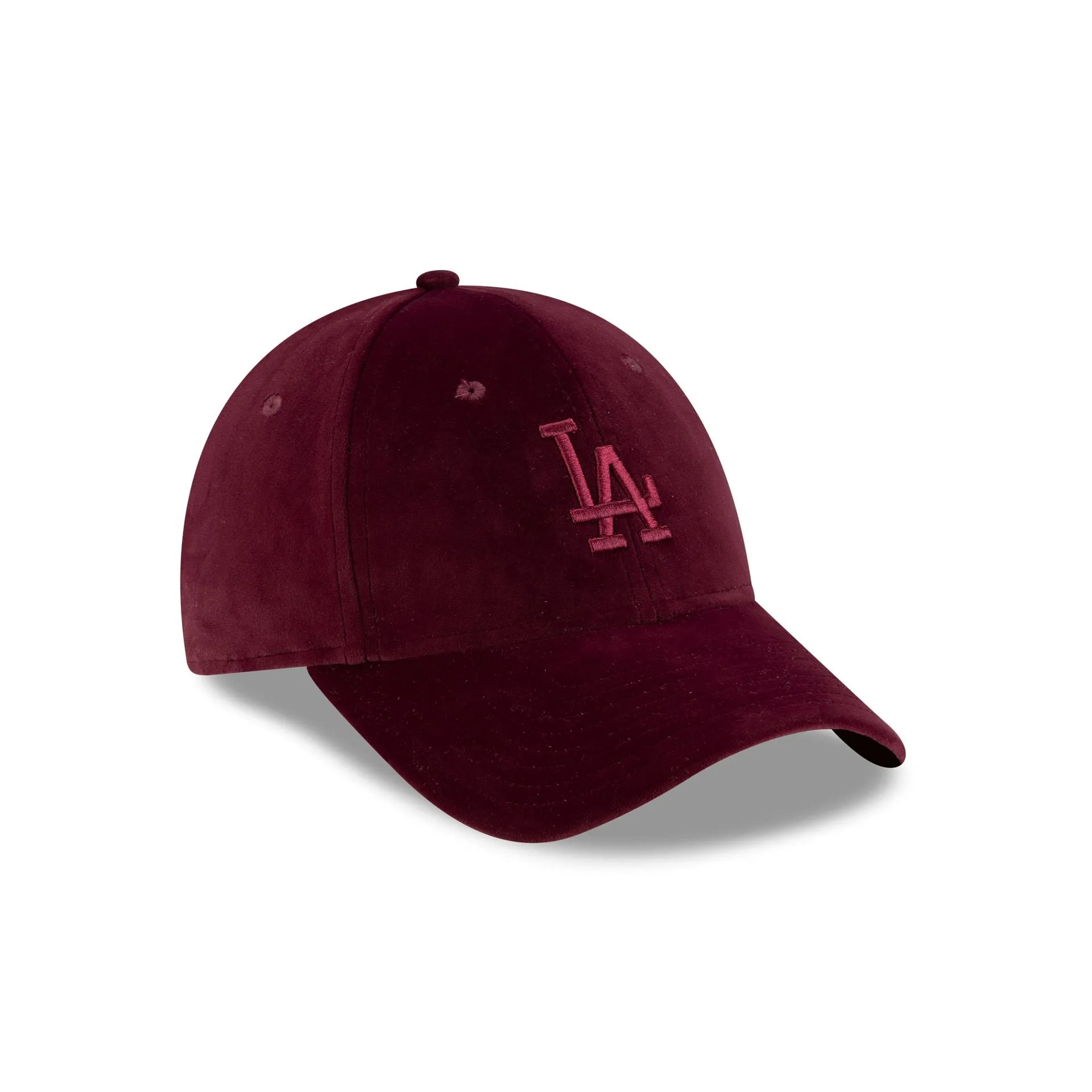 Los Angeles Dodgers Maroon Velour Women's 9FORTY Adjustable Hat sold by New Era product image thumbnail 3