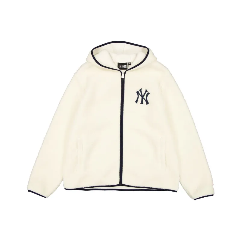 New York Yankees Cream Sherpa Jacket sold by New Era