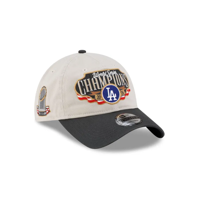 Los Angeles Dodgers 2025 World Series Champions Locker Room 9TWENTY Adjustable Hat sold by New Era