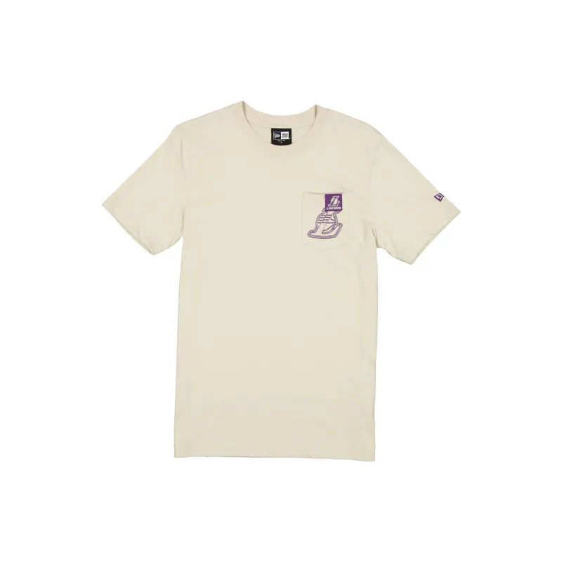 Los Angeles Lakers Quilted Stone Pocket T-Shirt sold by New Era
