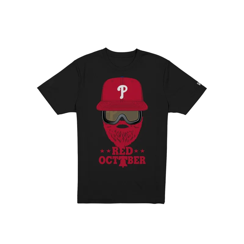 Philadelphia Phillies Red October Black T-Shirt made by New Era