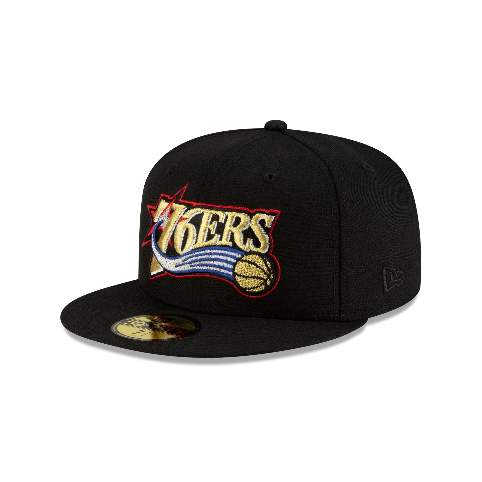 Philadelphia 76ers 1963-1976 Hardwood Classics Poly Black 59FIFTY Fitted Hat sold by New Era product image thumbnail 3