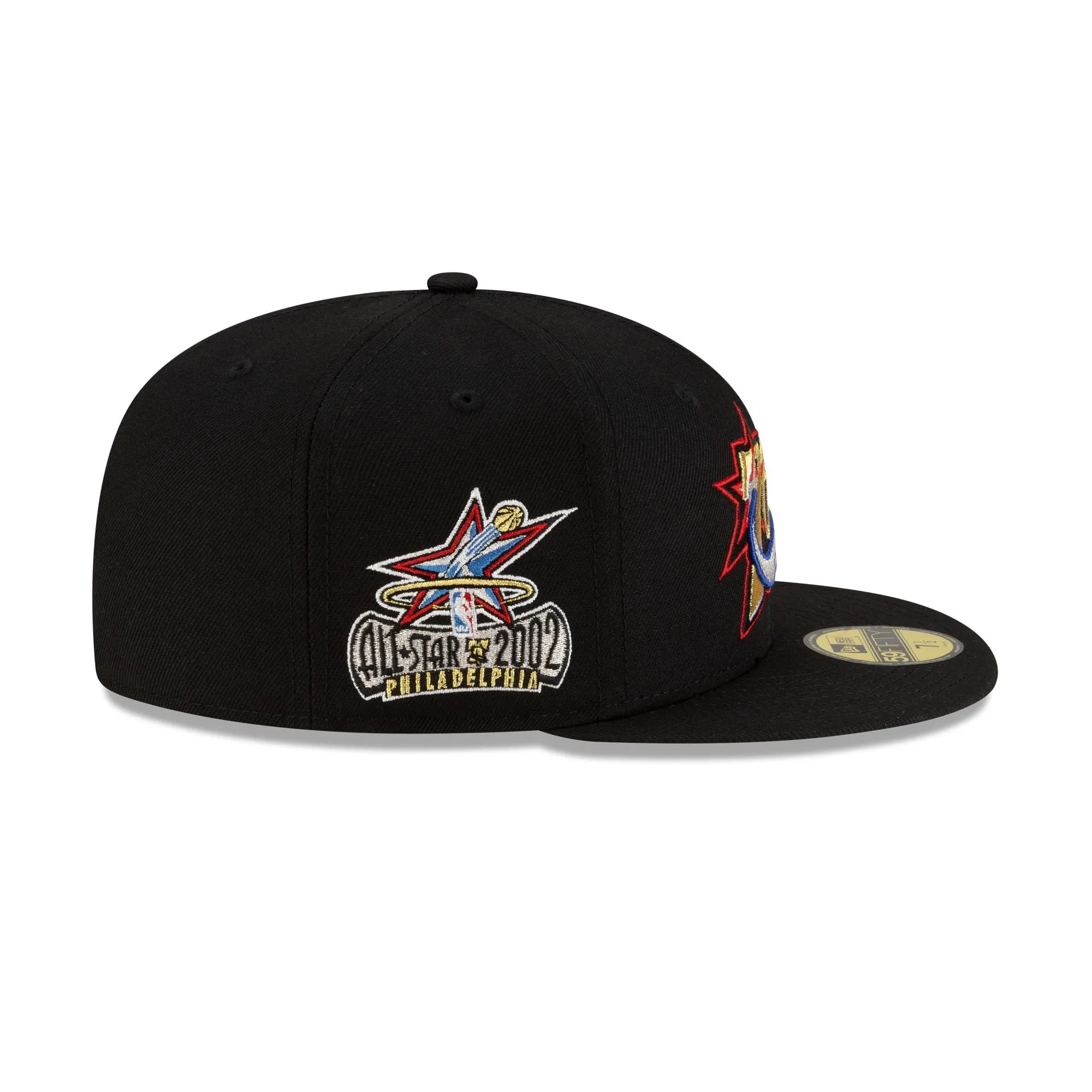 Philadelphia 76ers 1963-1976 Hardwood Classics Poly Black 59FIFTY Fitted Hat sold by New Era product image thumbnail 4